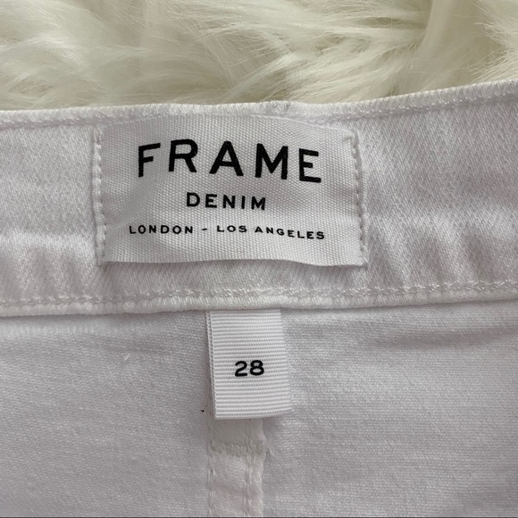 Frame Le Mini Foliage Embroidered Denim Skirt 28 - Picture 6 of 7